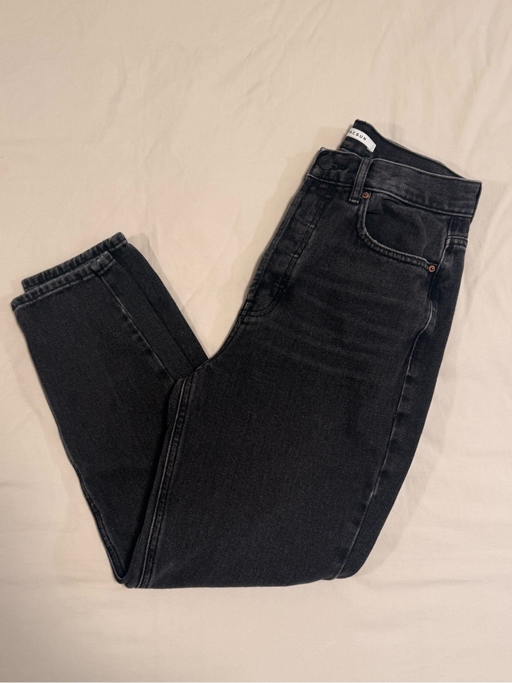 Women’s high waisted straight leg jeans